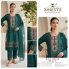 11011 A To D By Zorista Pure Camric Cotton Top With Bottom Dupatta